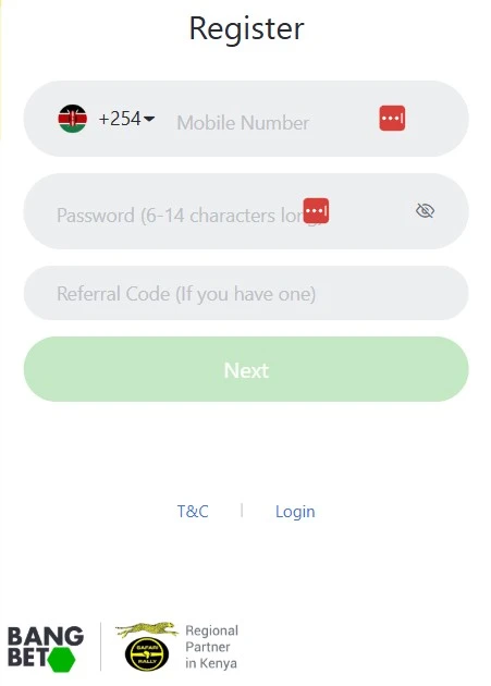 Register Bangbet Tanzania